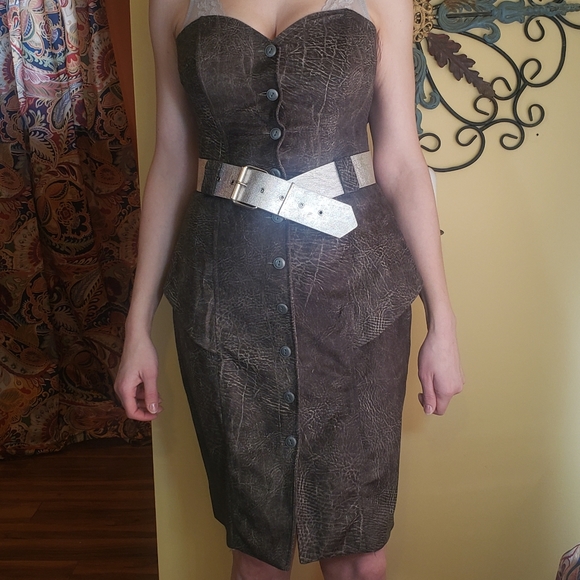 Vintage 80's Strapless Dress, Size 9/10 (sz6) - Picture 1 of 11